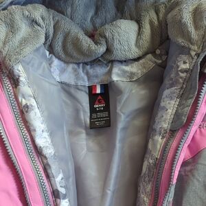 Gerry Weber Pink and Gray Kids Snow Jacket